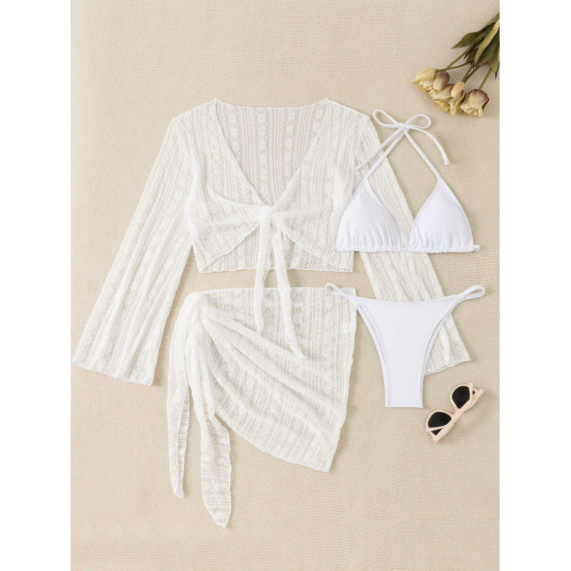 Damen Bikiniset mit luftiger Wickeljacke Drune