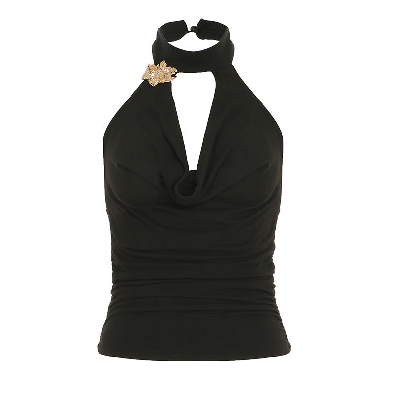 Damen elegantes Wickeloberteil und Maxi-Rock Set Drune