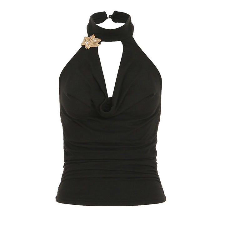 Damen elegantes Wickeloberteil und Maxi-Rock Set Drune