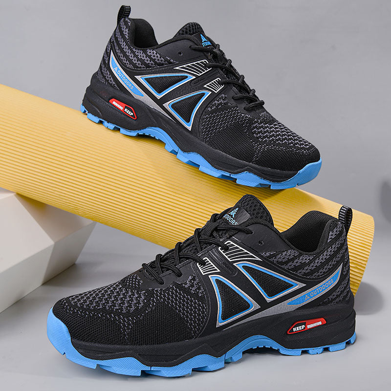 Herren robuster Trailrunning-Trekking-Sneaker mit griffiger Profilsohle und atmungsaktivem Strickoberteil Drune