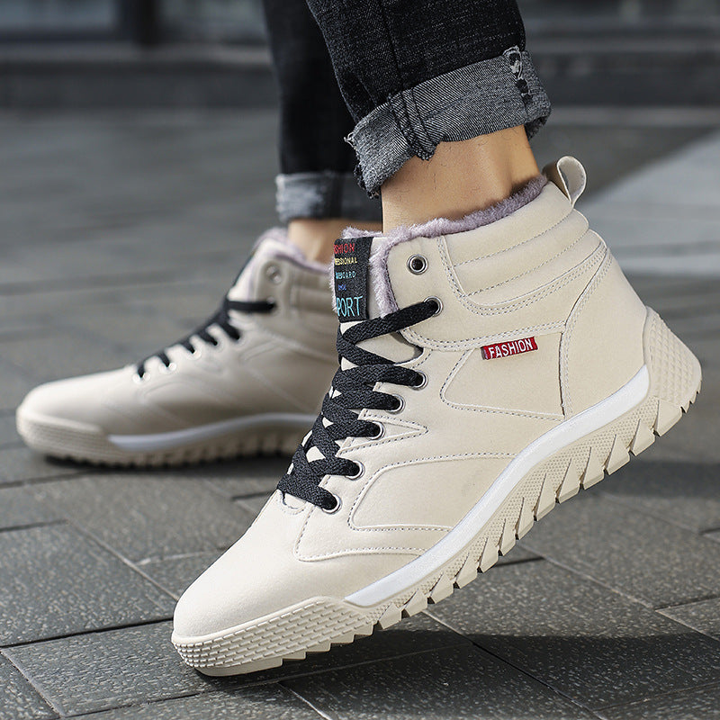 Damen Gefütterter knöchelhoher Winter Sneaker mit Teddyfutter und rutschfester Profilsohle Drune