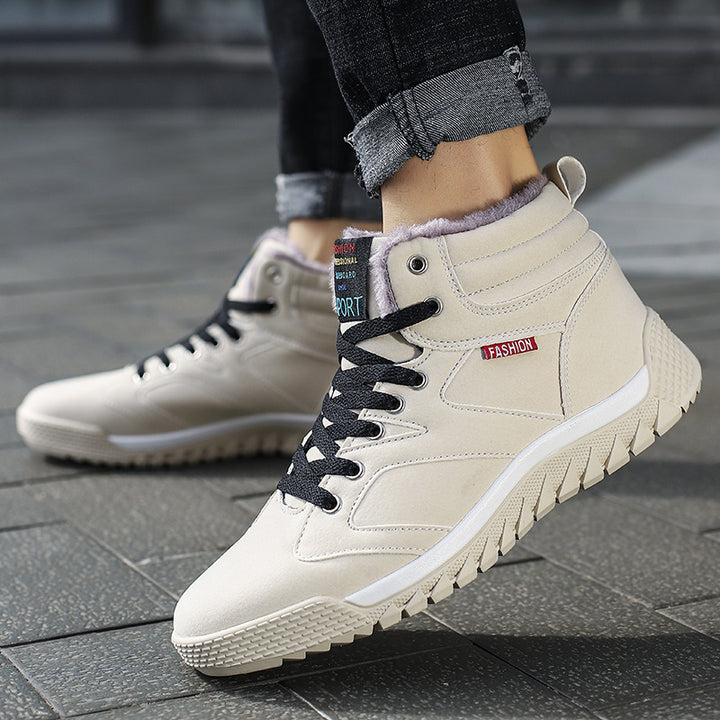 Damen Gefütterter knöchelhoher Winter Sneaker mit Teddyfutter und rutschfester Profilsohle Drune