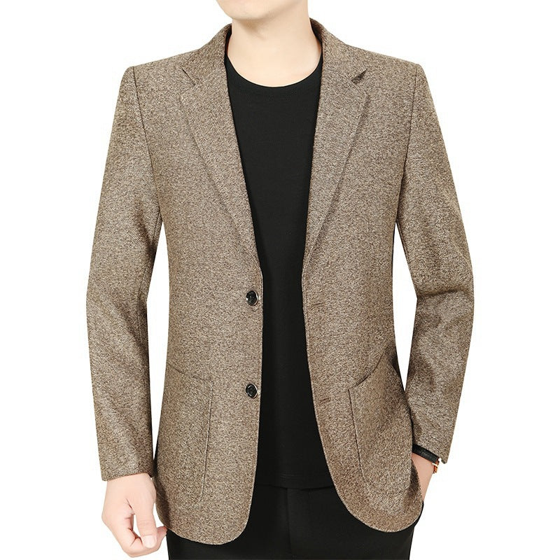 Herren Glencheck-Sakko Slim Fit aus Wollmischung mit dezentem Overcheck Drune