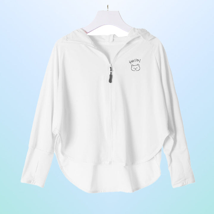 Damen Leichte Sportjacke mit Kapuze und verspieltem Tierdesign Drune