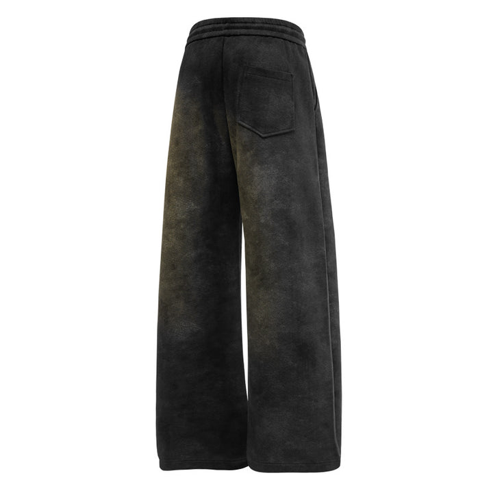 Damen weite Relax-Fleecehose mit hohem Bund, Tunnelzug und dekorativen Nahtsteppungen Drune