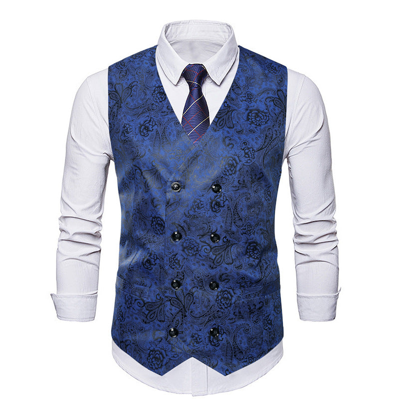 Herren elegante Blumenmusterweste Drune