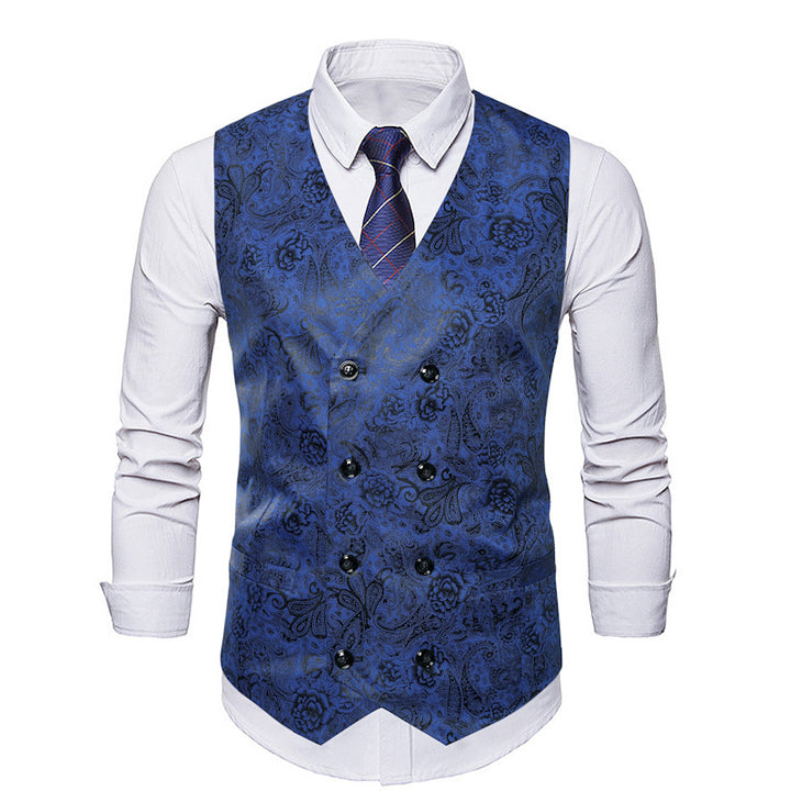 Herren elegante Blumenmusterweste Drune