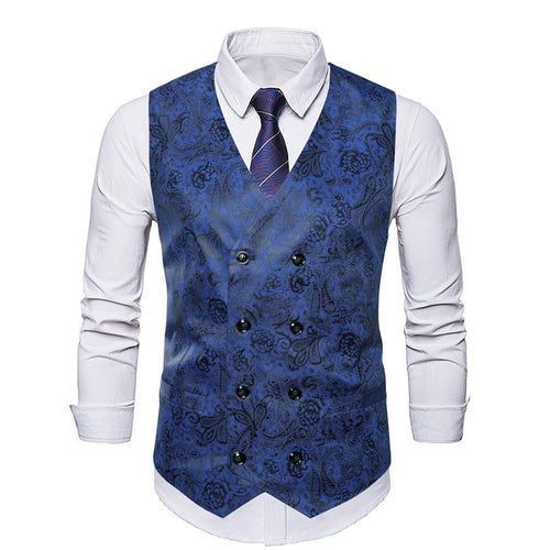 Herren elegante Blumenmusterweste Drune