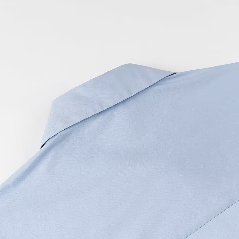 Damen Rüschen-Hemdbluse mit Kentkragen und lockerer Passform Drune
