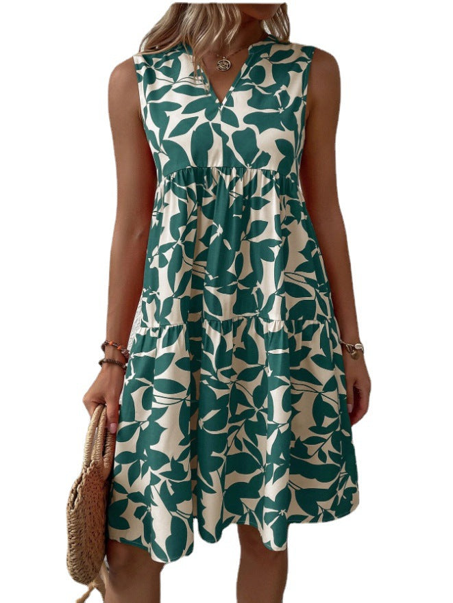 Damen Blumenkleid im lässigen A-Linien-Design Drune