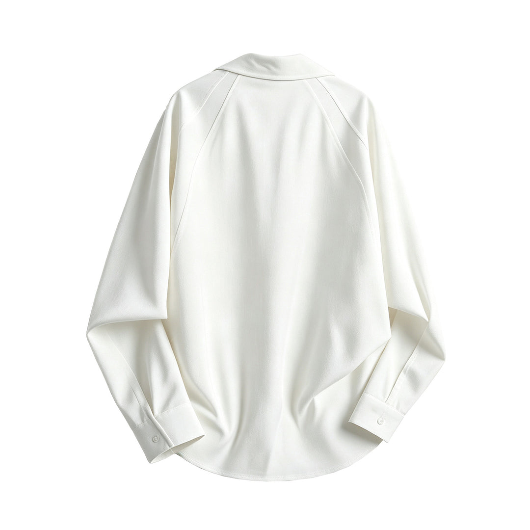 Damen Oversize-Blusenshirt aus fließendem Stretch mit Hemdkragen Drune