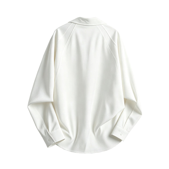 Damen Oversize-Blusenshirt aus fließendem Stretch mit Hemdkragen Drune