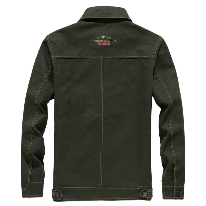 Herren Robust verarbeitete Canvas-Workerjacke mit Brustklappen, Innensaumfutter und Badge-Details Drune