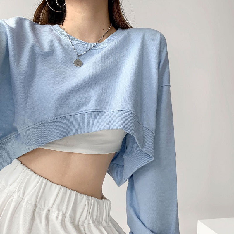 Damen Cropped Sweatshirt Drune