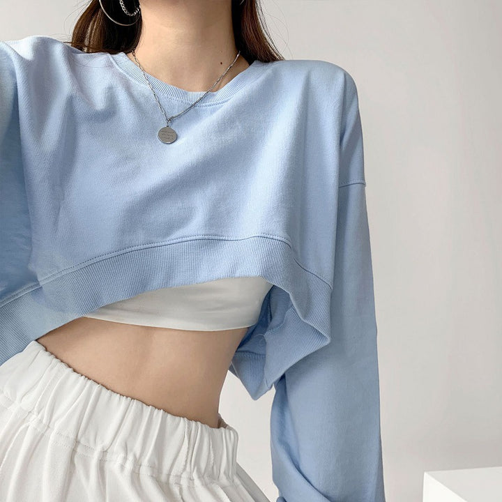 Damen Cropped Sweatshirt Drune