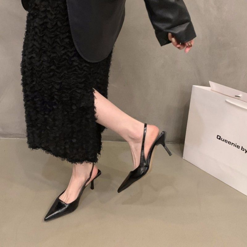 Damen Slingback High Heel Pumps mit elegantem metallic Finish Drune