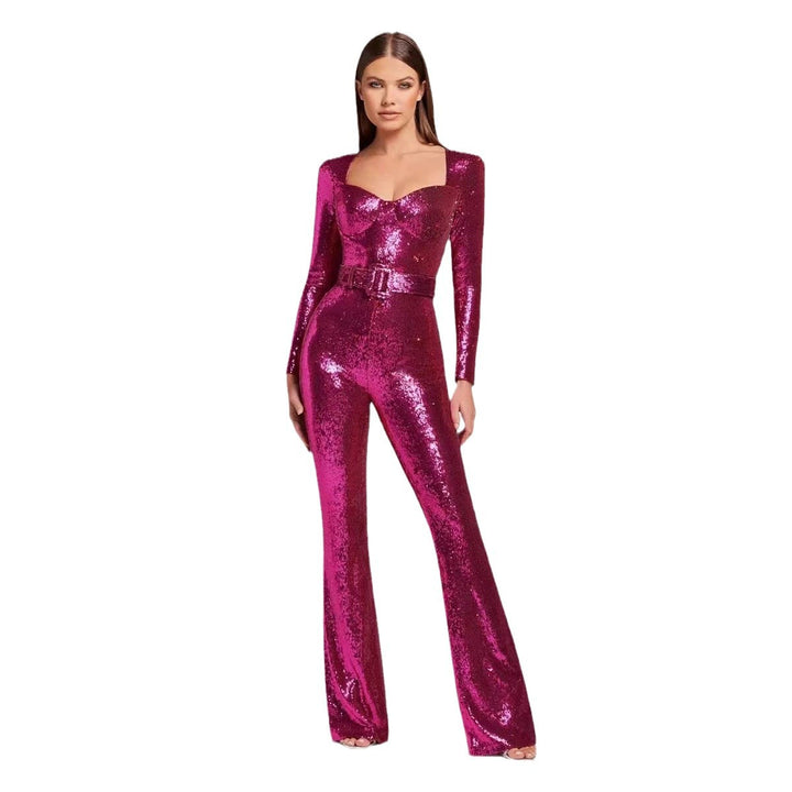 Damen Glamouröses Einteiler-Outfit mit glitzernden Applikationen und taillierter Silhouette Drune