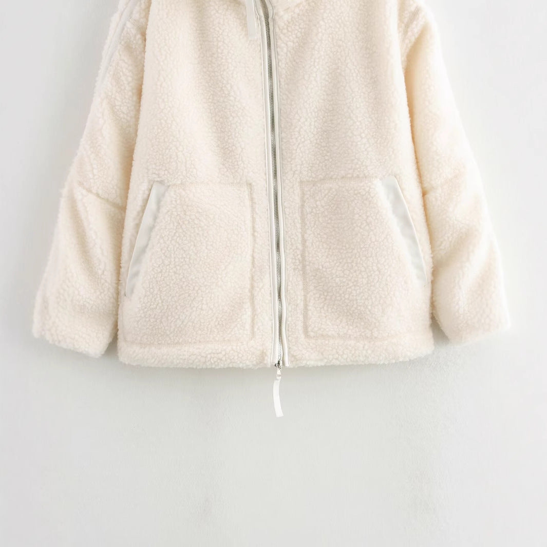Damen Kuschelige Fleecejacke mit hohem Kragen und praktischen Taschen Drune