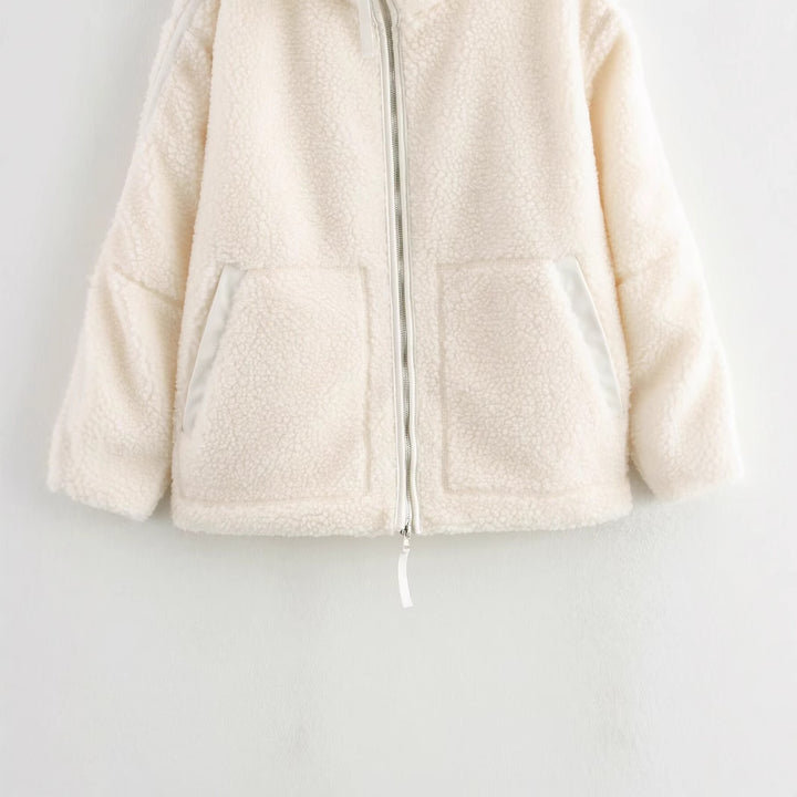 Damen Kuschelige Fleecejacke mit hohem Kragen und praktischen Taschen Drune