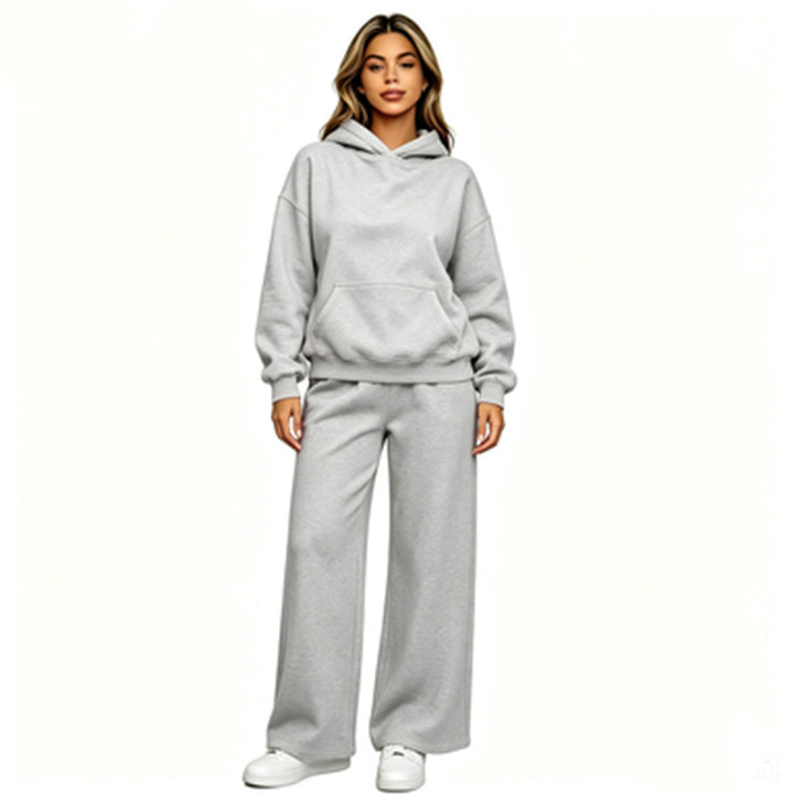 Damen Lässiger Kapuzenpullover mit weiten Hosen Drune