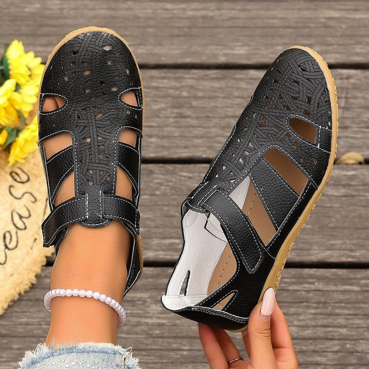 Damen Atmungsaktive Riemensandalen mit verstellbarem Klettverschluss Drune
