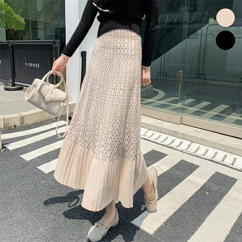 Damen Eleganter und lässiger Midirock mit strukturiertem Design Drune