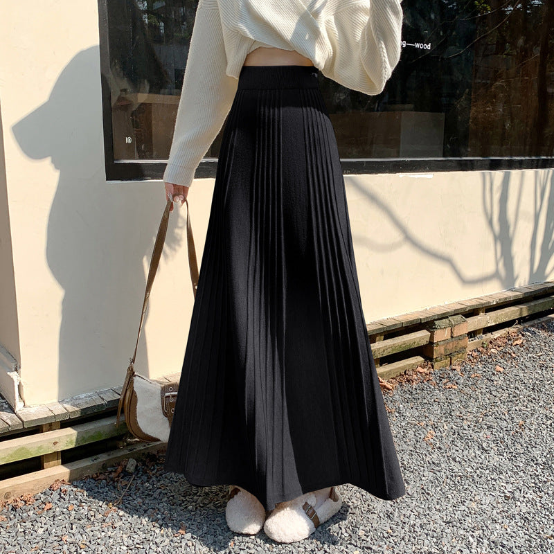 Damen Plissierter Maxirock mit hohem Bund Drune 1787632235