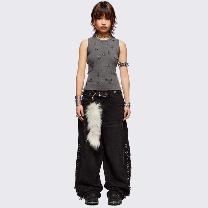 Damen figurbetontes T-Shirt mit hochwertigem Detail Drune