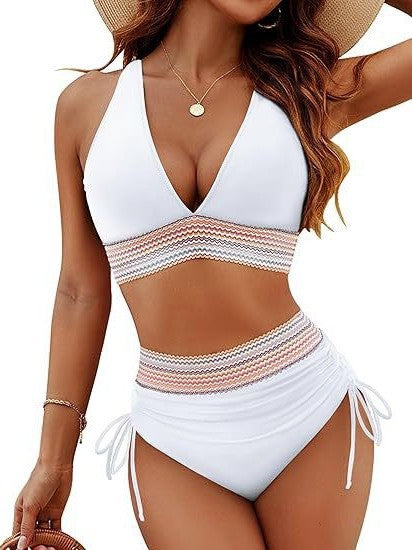 Damen Bikiniset mit verstellbarem Oberteil und figurbetonendem High-Waist-Höschen Drune