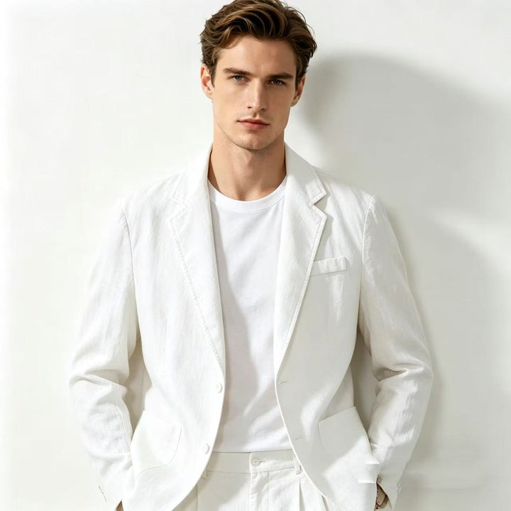 Herren nan leichter Leinenblazer mit modernem Slim-Fit Schnitt Drune