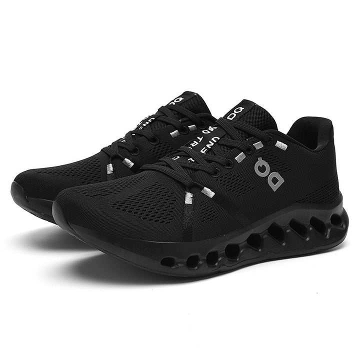 Damen Luftige Roadrunning-Sneaker mit gelochter Hohlkammer-Sohle und atmungsaktivem Strickoberteil Drune