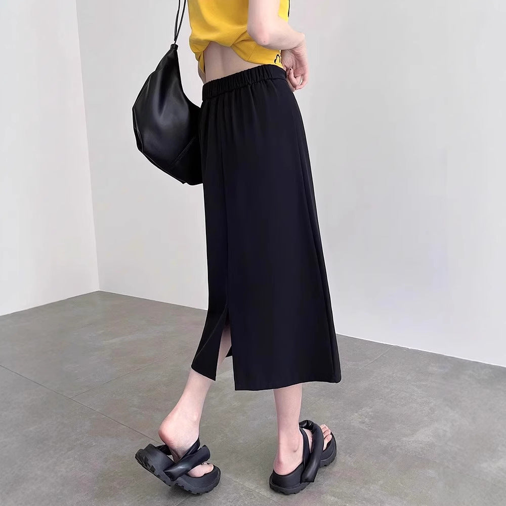 Damen Elegante und fließende Maxirock Drune