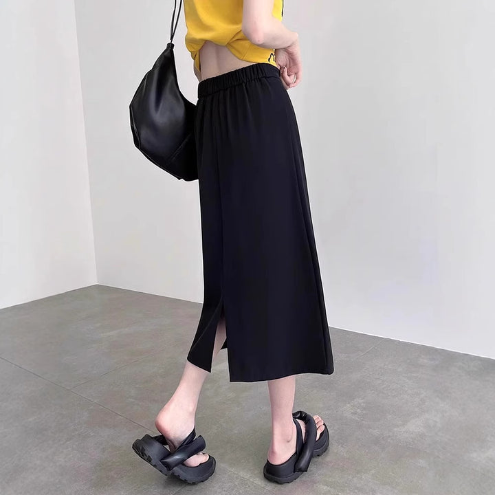 Damen Elegante und fließende Maxirock Drune