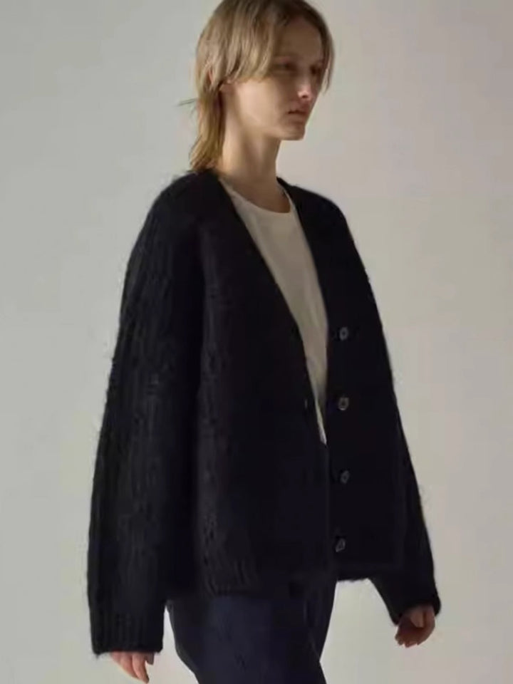 Damen Kuschelige Strickjacke Drune