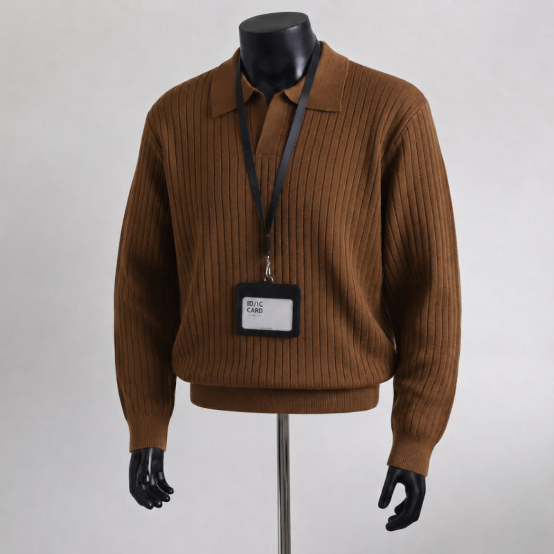 Herren Strukturierter Pullover Drune