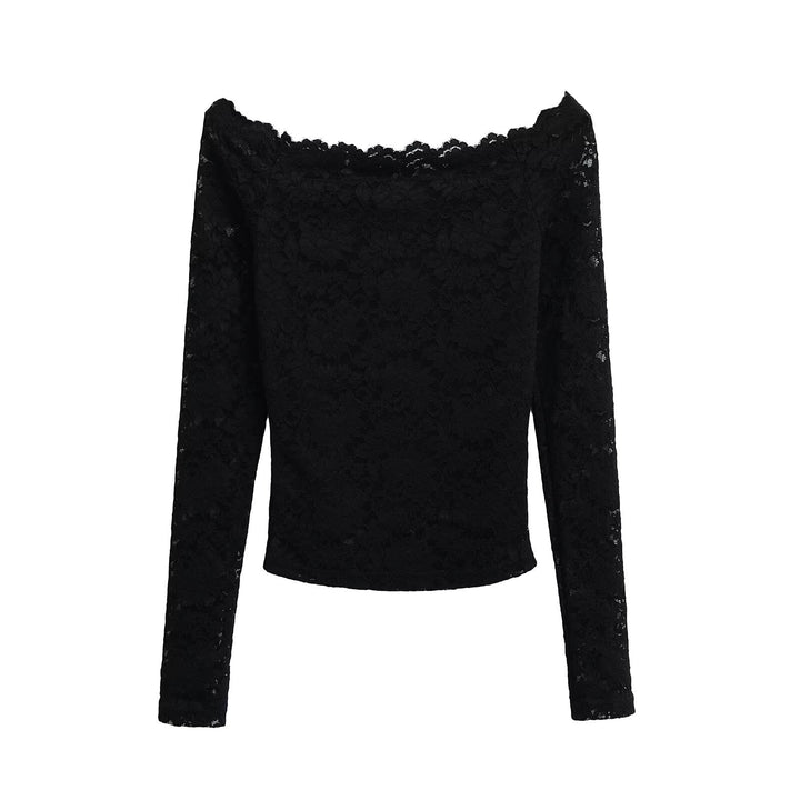 Damen Spitzenoberteil mit schickem Off-Shoulder-Ausschnitt Drune