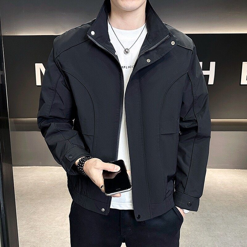 Herren Freizeitjacke mit hohem Kragen Drune