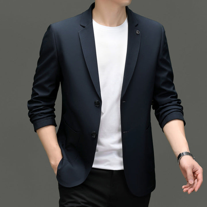 Drune | Blazer Slim Fit Leicht Klassischer Revers Zwei Knöpfe