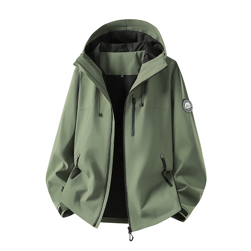 Herren Wasserdichte Softshell-Jacke mit Kapuze und atmungsaktiver Membran Drune