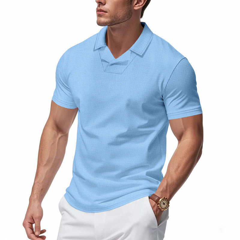 Herren Kurzarm Poloshirt mit strukturiertem Design Drune
