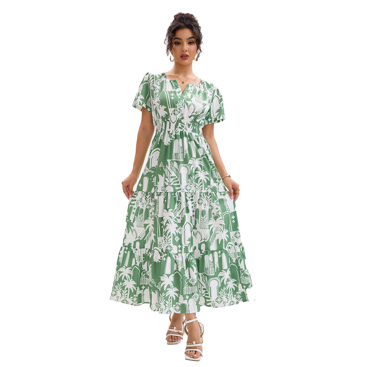 Damen Maxikleid mit floralem Muster Drune