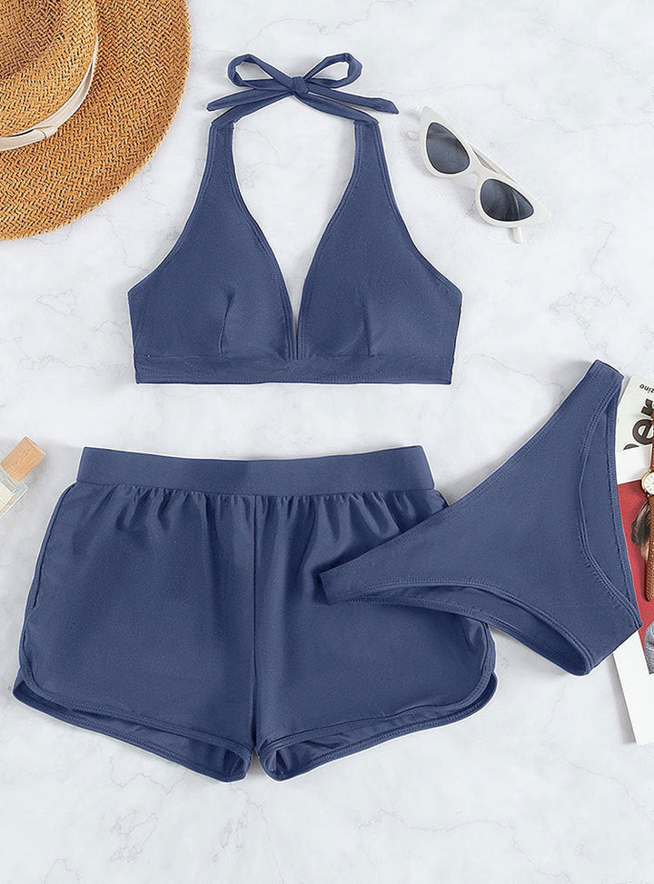 Damen Sportliches Bikini-Set mit verstellbarem Halterneck Drune