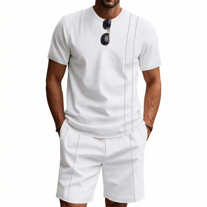 Herren Sportliches Kurzarm- und Shorts-Set aus atmungsaktivem Material Drune