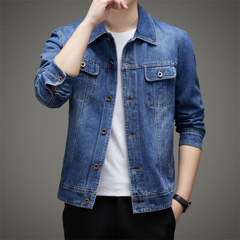 Herren Jeansjacke mit funktionalen Taschen und klassischem Schnitt Drune