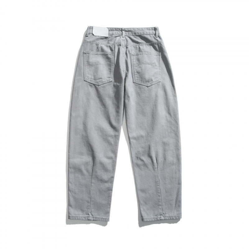 Herren Lässige Relaxed‑Fit Jeanshose mit Ziernähten und Knieabnähern Drune