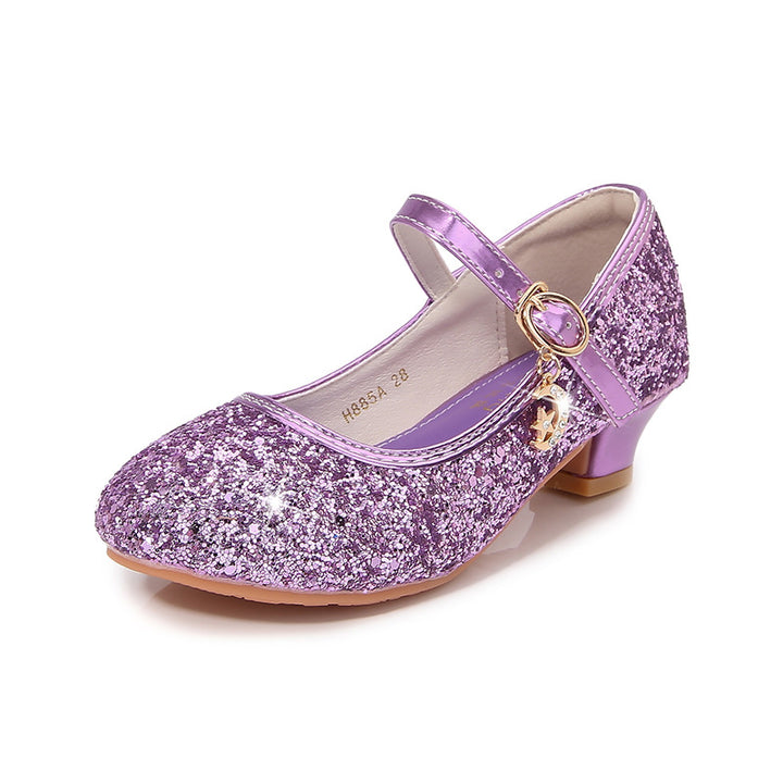 Mädchen Ballerina-Schuhe mit verstellbarem Riemen und Glitzer-Detail Drune