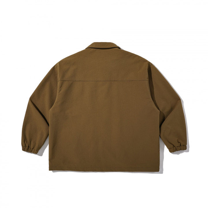 Unisex Kastenförmige Utility-Hemdjacke mit Mehrfach-Pattentaschen und Druckknopfverschluss Drune