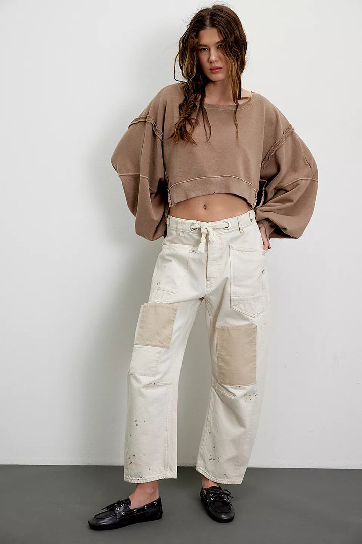 Damen lässiger Oversized Pullover Drune
