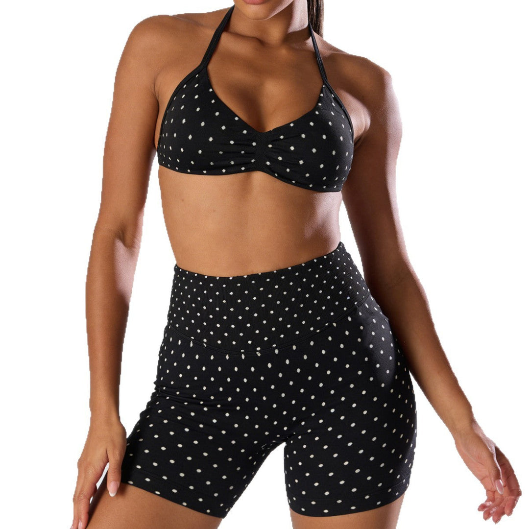 Damen Sportliches Bikini-Set mit hochgeschnittenen Shorts und rüschendetail Drune