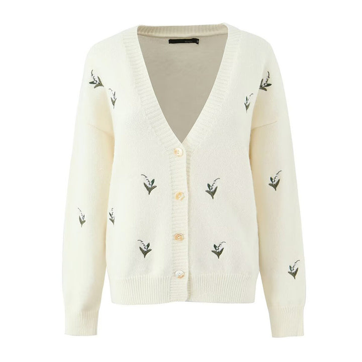 Damen Eleganter Midirock mit floralem Stickdesign und elastischem Bund Drune